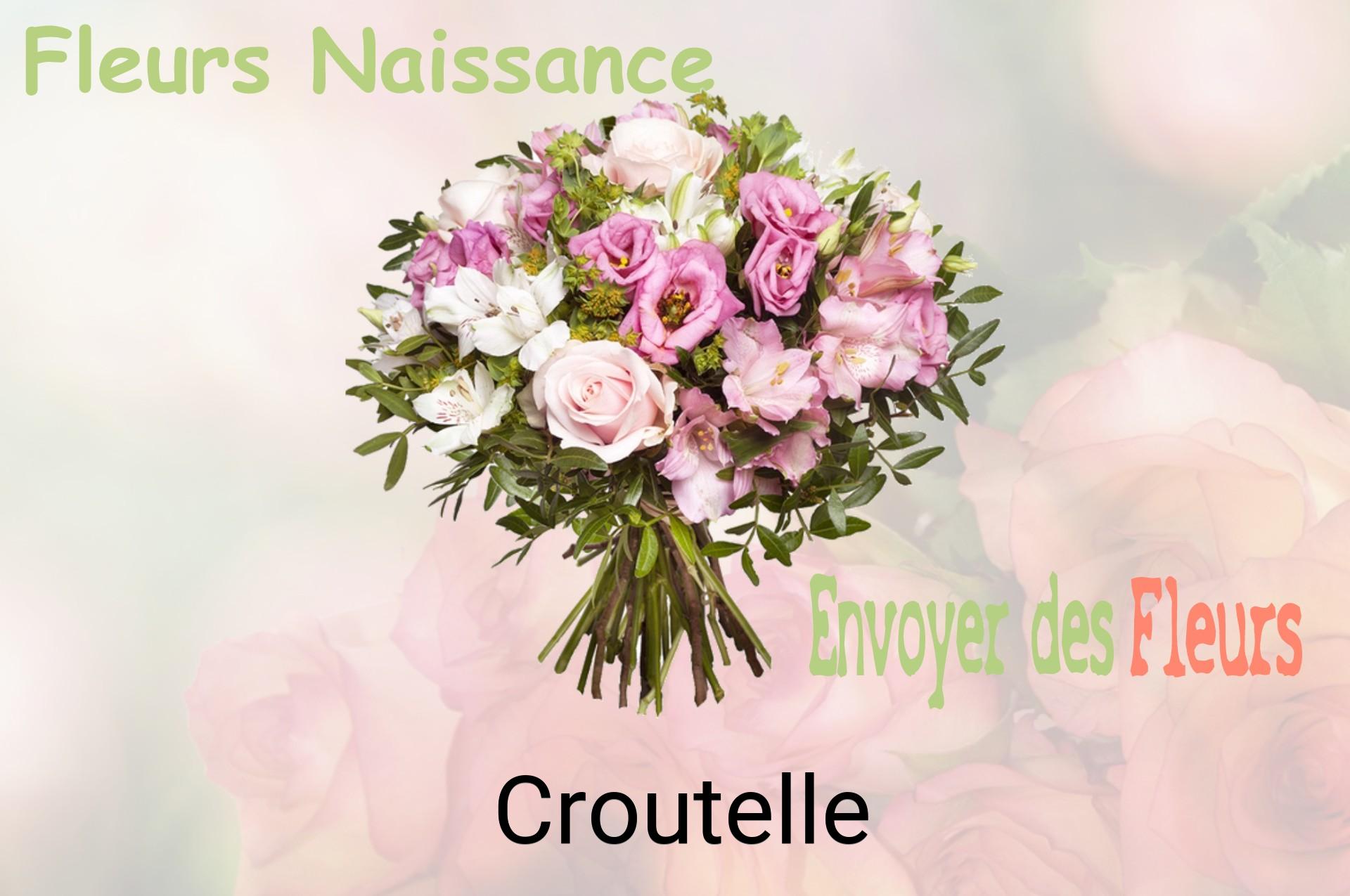 Bouquet de fleurs de naissance livré à Croutelle
